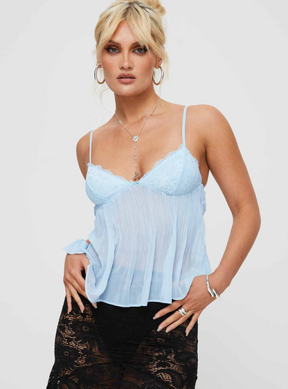 EFFINI Laced Pleat Top