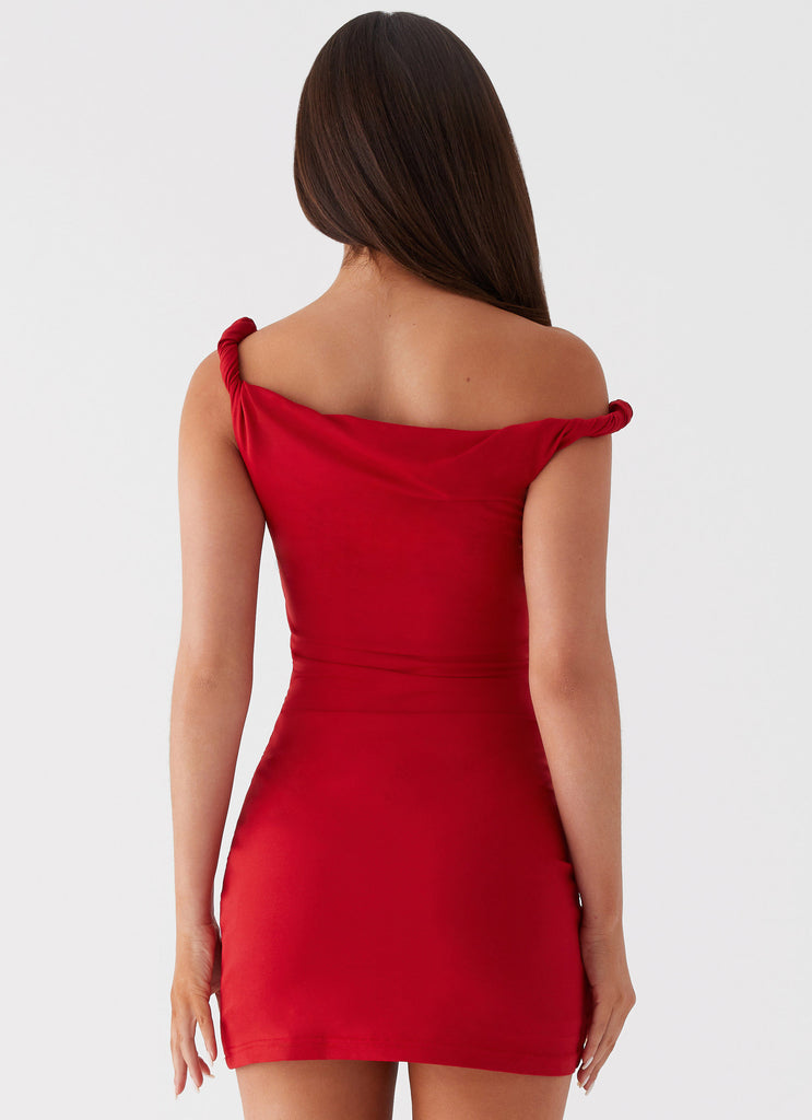 Twist Shoulder Mini Dress